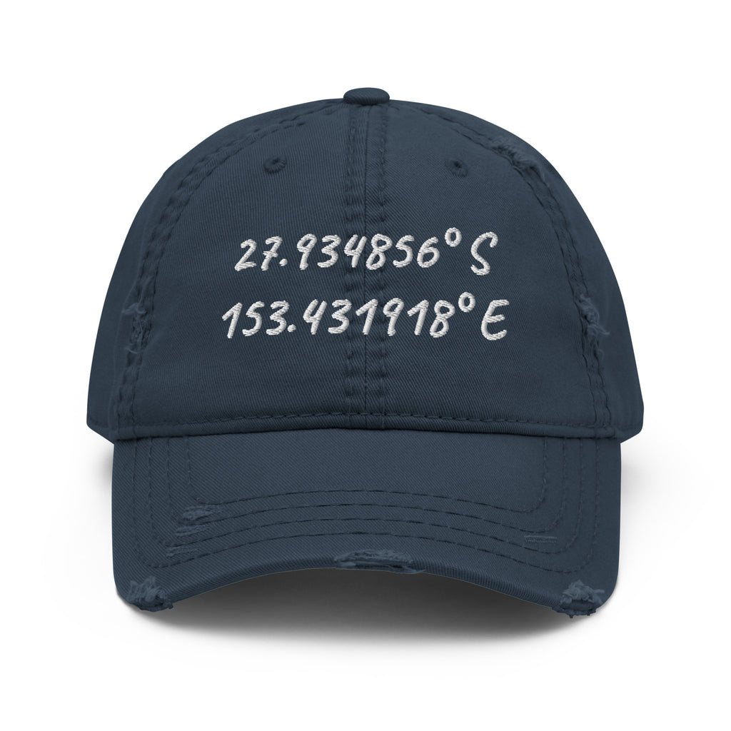 Personalised 'Wear in the World' Distressed Dad Hat